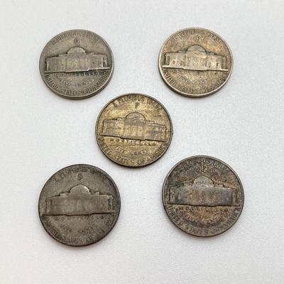 LOT 467: Vintage U.S. Nickel Coin Collection - "Silver War Nickels" and More