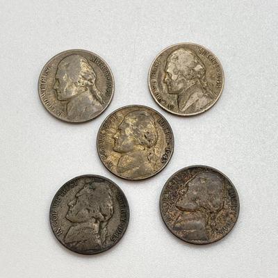 LOT 467: Vintage U.S. Nickel Coin Collection - "Silver War Nickels" and More