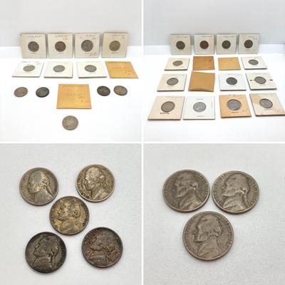 LOT 467: Vintage U.S. Nickel Coin Collection - "Silver War Nickels" and More