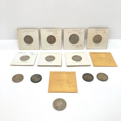 LOT 467: Vintage U.S. Nickel Coin Collection - "Silver War Nickels" and More