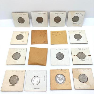 LOT 467: Vintage U.S. Nickel Coin Collection - "Silver War Nickels" and More