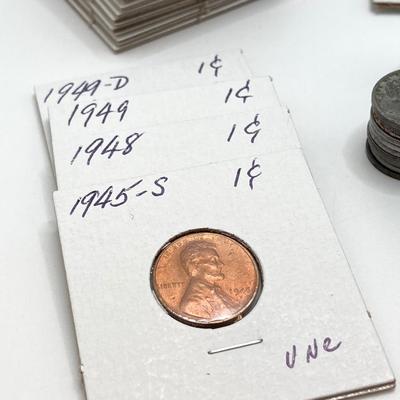 LOT 468: Vintage U.S. Penny / Cent Collection - 1940's to 1960's
