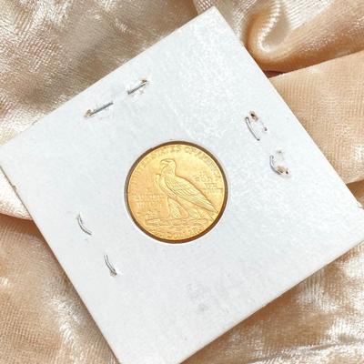 LOT 470: 1929-P $2.50 Gold Quarter Eagle Indian Head Coin