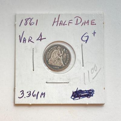 LOT 475: 1854 to 1871 U.S. Half Dime Silver Coins