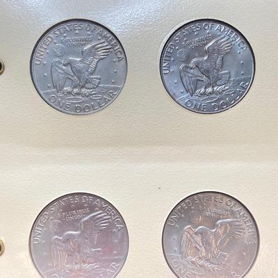 LOT 477: First Day of Issue Commemorating The Bicentennial April 13, 1976 Two Dollar Bill, U.S. Eisenhower One Dollar Coins and...
