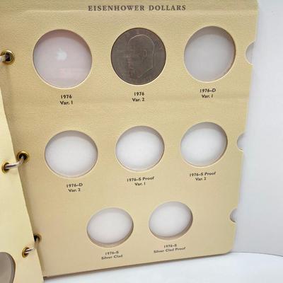LOT 477: First Day of Issue Commemorating The Bicentennial April 13, 1976 Two Dollar Bill, U.S. Eisenhower One Dollar Coins and...