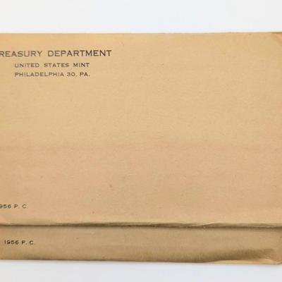 LOT 487J: Two 1956 United States Mint, Philadelphia, PA, Proof Sets, In Original Flat Pack Sealed Envelopes