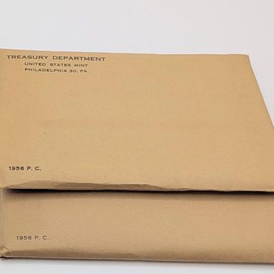 LOT 488J: Two 1956 United States Mint, Philadelphia, PA, In Original Flat Pack Sealed Envelopes