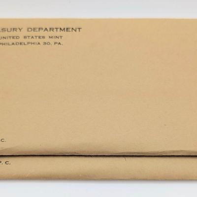 LOT 489J: Two 1956 United States Mint, Philadelphia, PA, Proof Sets, In Original Flat Pack Sealed Envelopes