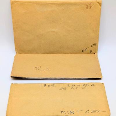 LOT 490J: 1965 & 1966 Canadian Mint Set, Uncirculated Mixed Coins