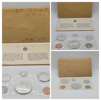 LOT 490J: 1965 & 1966 Canadian Mint Set, Uncirculated Mixed Coins