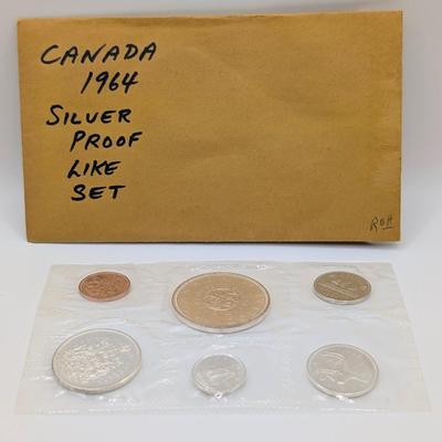 LOT 491J: 1964 Canada Silver Proof Like Set, 1965 Canadian Mint Set & 1968 Double Regina, Small Island Set