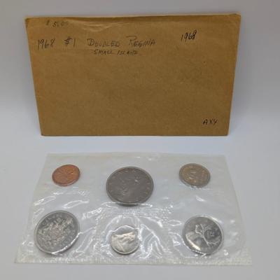 LOT 491J: 1964 Canada Silver Proof Like Set, 1965 Canadian Mint Set & 1968 Double Regina, Small Island Set