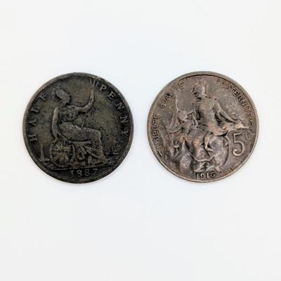 LOT 511J: Antique/Vintage Collection of Canadian, Great Britain & French Coins Of Variable Amounts