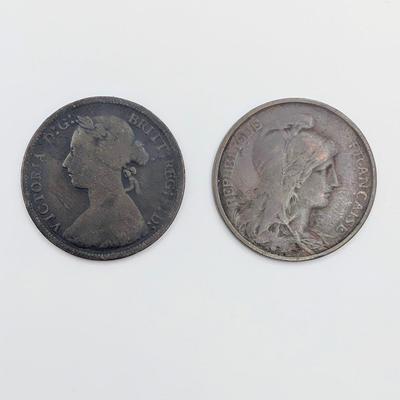 LOT 511J: Antique/Vintage Collection of Canadian, Great Britain & French Coins Of Variable Amounts