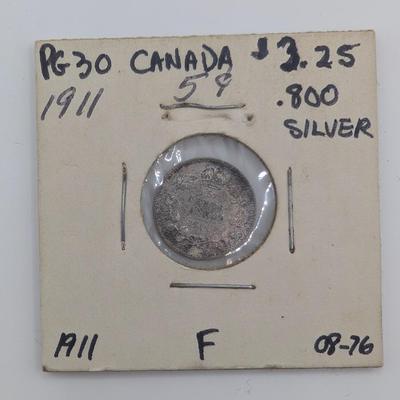 LOT 513J: Canadian Coin Collection, 1911 - 1920, Contains Silver Coins