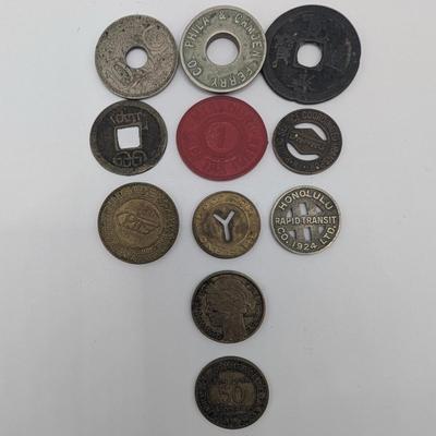LOT 517J: Vintage Foreign & U.S. Mixed Token/Coin Collection