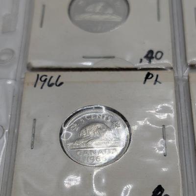 LOT 519J: Canadian $.05, $0.25 & $0.50 Coins 1960's - 1970's