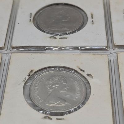 LOT 519J: Canadian $.05, $0.25 & $0.50 Coins 1960's - 1970's