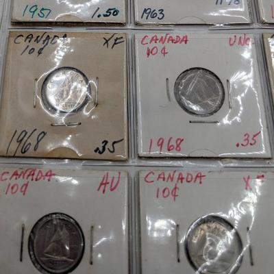 LOT 520J: Canadian Coin Collection $ 0.05 & $ 0.10, Late 1930's - Early 1940's