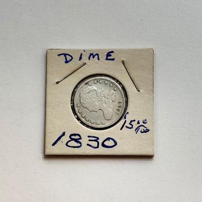 LOT 525: Antique U.S. Silver Dimes Dated from 1830 to 1887