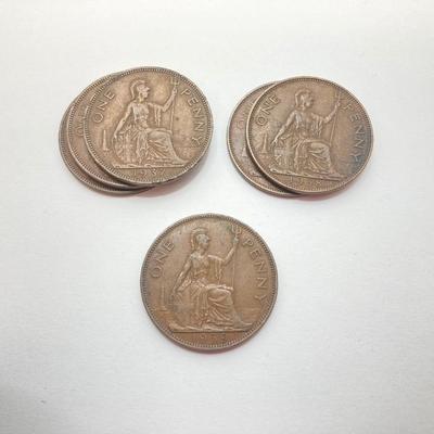 LOT 528: Antique and Vintage British Pennies