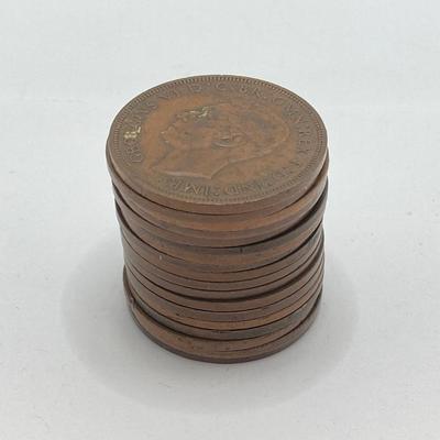 LOT 528: Antique and Vintage British Pennies