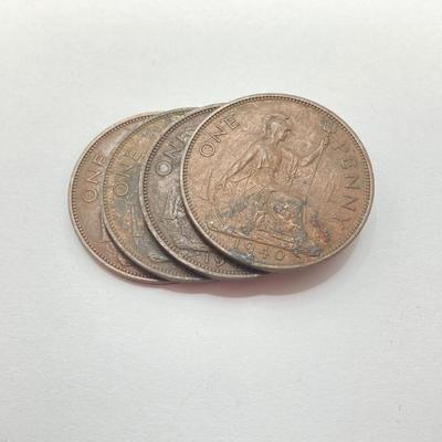 LOT 528: Antique and Vintage British Pennies