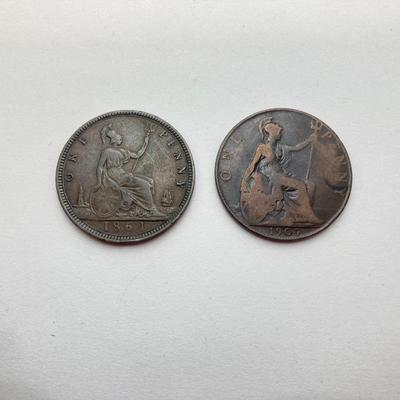 LOT 528: Antique and Vintage British Pennies
