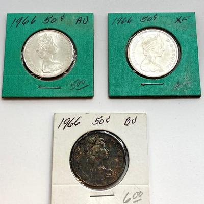 LOT 530: Canadian $1 Dollar Coins - 1965 to 1967