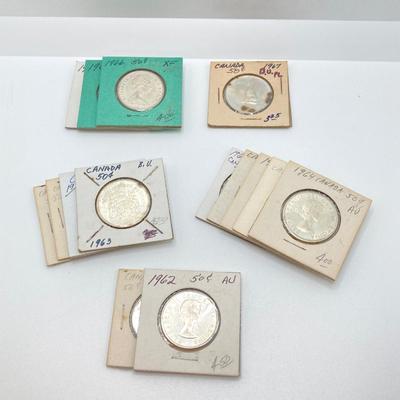 LOT 530: Canadian $1 Dollar Coins - 1965 to 1967