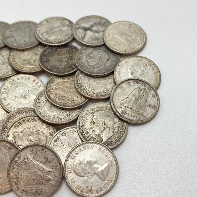LOT 531: Collection of Canadian Silver Dimes