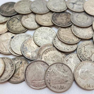 LOT 531: Collection of Canadian Silver Dimes