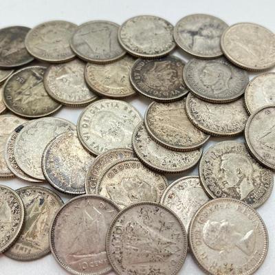 LOT 531: Collection of Canadian Silver Dimes