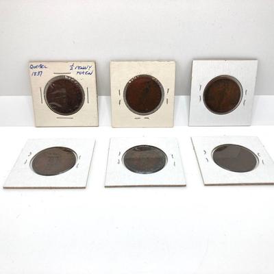 LOT 532: Collection of Antique Tokens / Coins - Bank of Montreal, City Bank, Quebec Bank and More