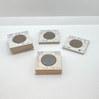 LOT 532: Collection of Antique Tokens / Coins - Bank of Montreal, City Bank, Quebec Bank and More