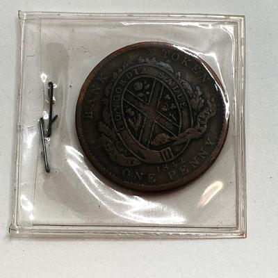 LOT 532: Collection of Antique Tokens / Coins - Bank of Montreal, City Bank, Quebec Bank and More