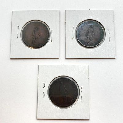 LOT 532: Collection of Antique Tokens / Coins - Bank of Montreal, City Bank, Quebec Bank and More
