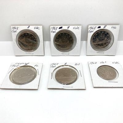 LOT 533: Collection of Vintage Canadian Coins Dated 1960's to 1980's