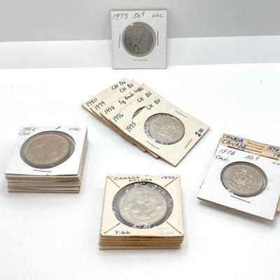 LOT 533: Collection of Vintage Canadian Coins Dated 1960's to 1980's
