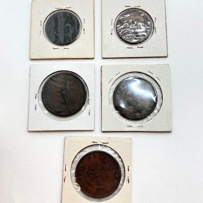 LOT 534: Antique and Vintage Canadian 1/2 Cent and 1 Cent Tokens