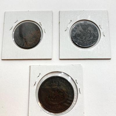 LOT 534: Antique and Vintage Canadian 1/2 Cent and 1 Cent Tokens