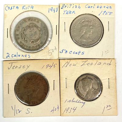 LOT 535: International Coin / Token Collection - New Zealand, Costa Rica, Chile and More