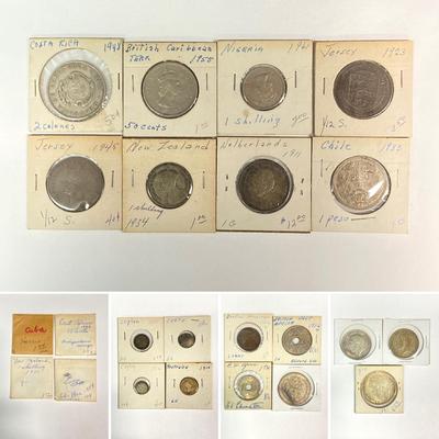 LOT 535: International Coin / Token Collection - New Zealand, Costa Rica, Chile and More