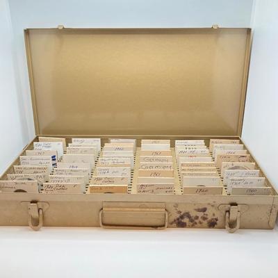 LOT 537: Large Collection of International Vintage / Antique Coins in Metal Storage Box