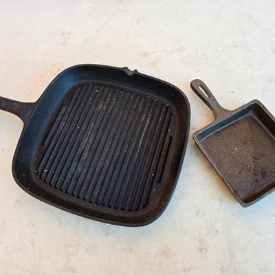 Cast Iron Grill Pan + Mini Skillet Set
