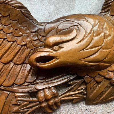 Vintage Wood Carved Eagle