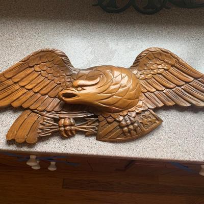 Vintage Wood Carved Eagle