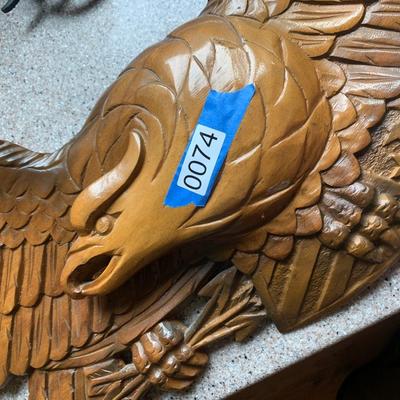 Vintage Wood Carved Eagle