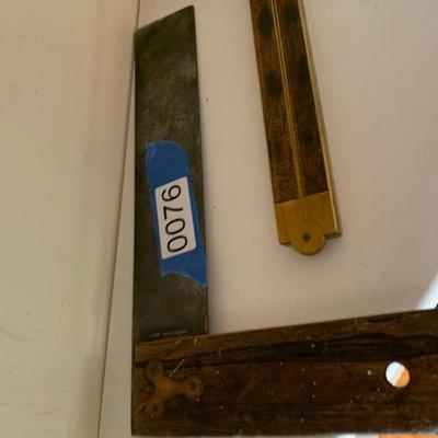 Antique Tooks Brass Stanley Foldout T Square